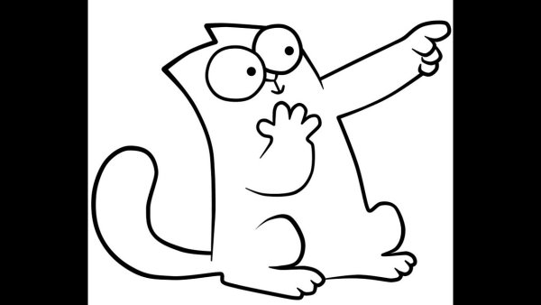 Котик рисунок