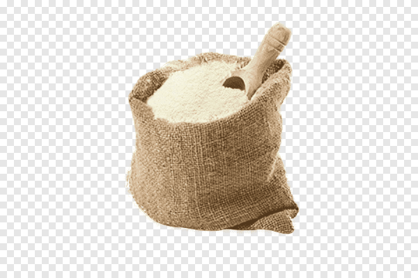 Мешок с мукой на прозрачном фоне