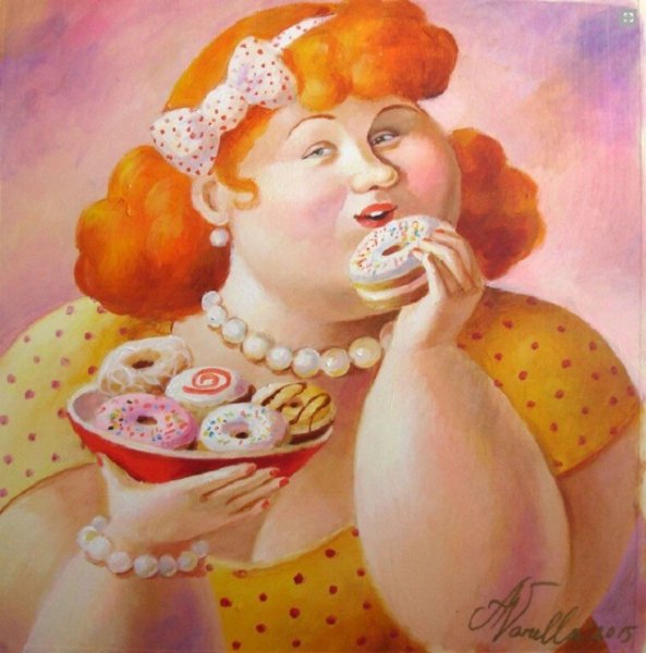 Смешные рисунки полных женщин