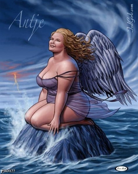 Полная женщина рисунок