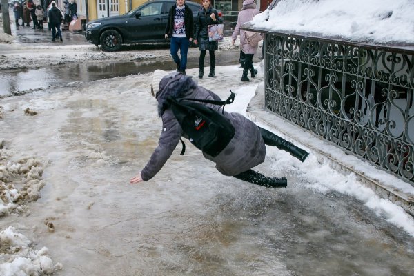 Гололед на улице