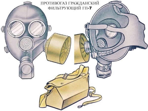 Противогаз Гражданский фильтрующий ГП-7