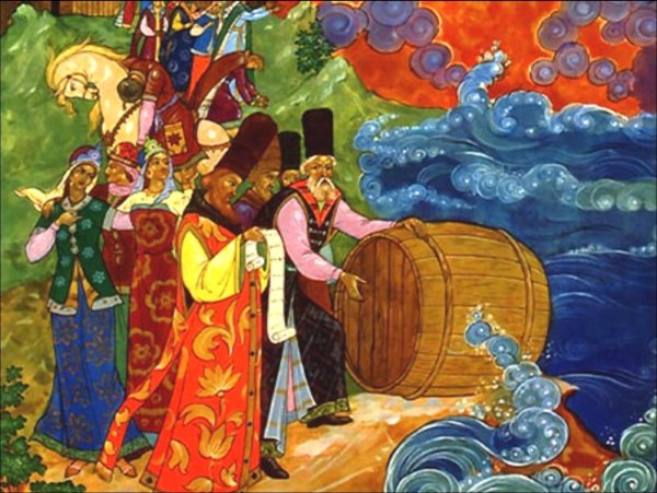 Палехская роспись царь Салтан