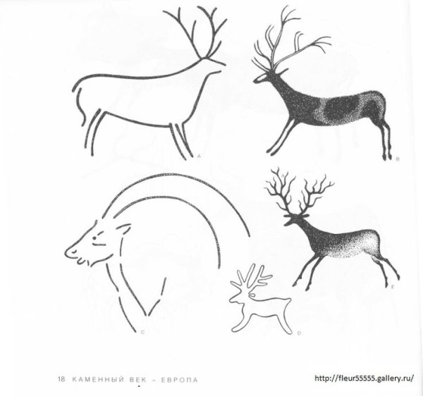 Наскальная живопись животные