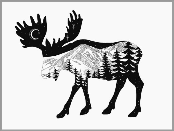 Лось Графика