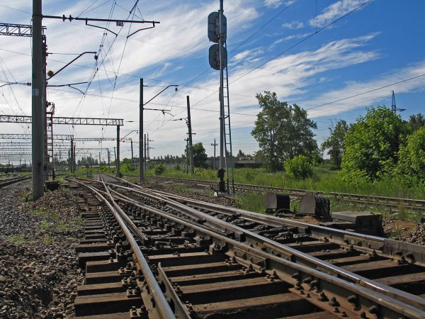 Стрелочный пост на железной дороге