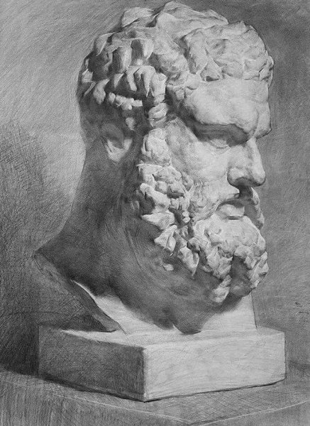 Гипсовая голова Геракла