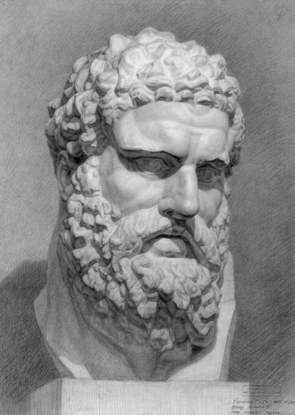 Гипсовая голова Геракла Штиглица