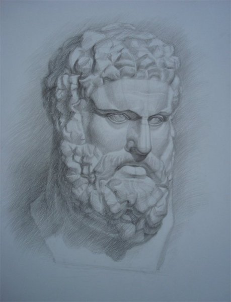 Гипсовая голова Геракла