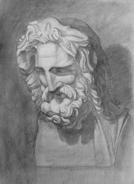 Гипсовая голова Геракла