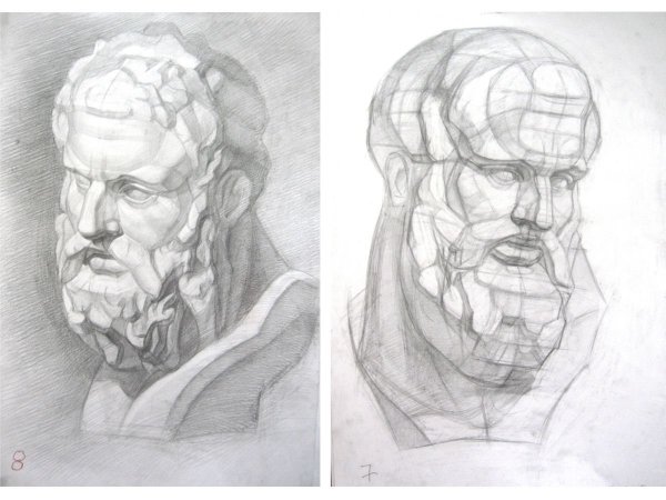 Гипсовая голова Геракла