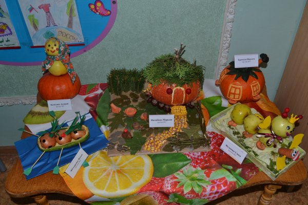 Поделки из овощей и фруктов