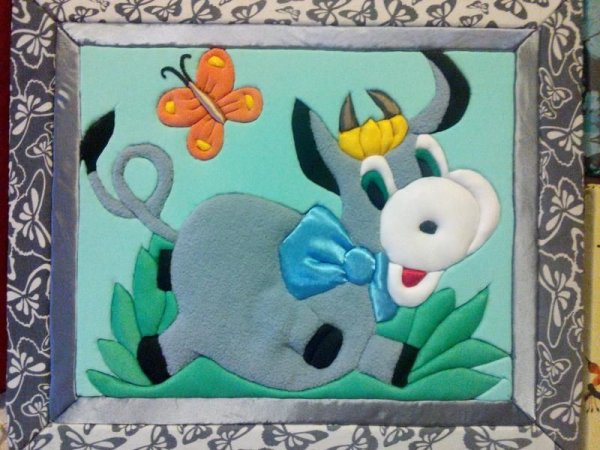 Картины из ткани на пенопласте