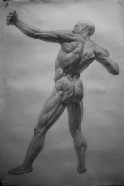 Экорше Гудона фигура лучник