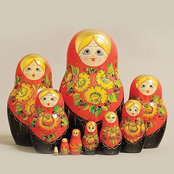 Вятская Матрешка 10 кукол