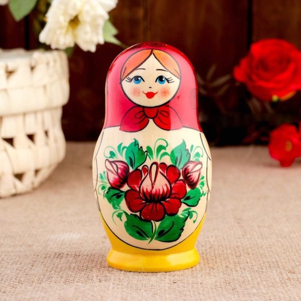 Вятская матрёшка Инкрустированная соломкой