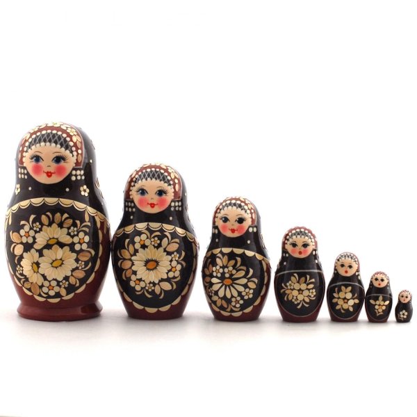 Вятская матрёшка Инкрустированная соломкой