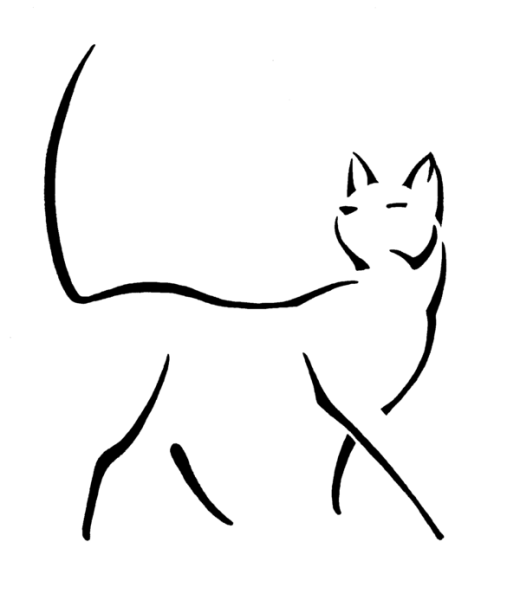 Кошка линиями