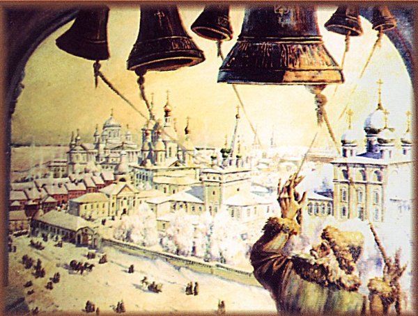 Звонари на колокольне Ивана Великого в живописи