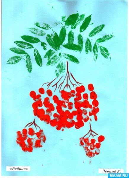 Отпечатки листьями в подготовительной группе