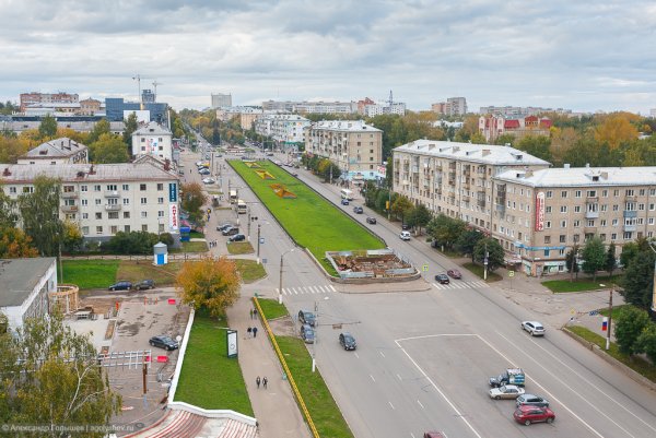 Город Киров с квадрокоптера