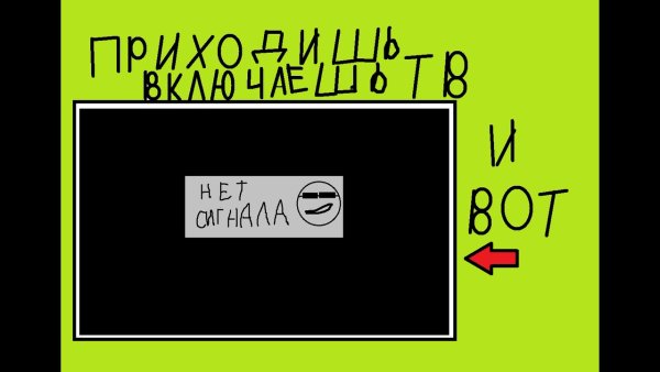 Телевизор с надписью нет сигнала