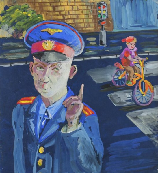 Рисунок ко Дню полиции