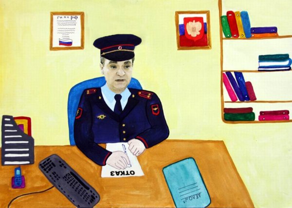 Рисунок ко Дню милиции
