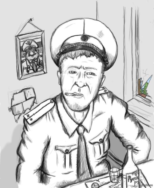 Рисунок ко Дню полиции
