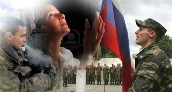Мать провожает сына в армию