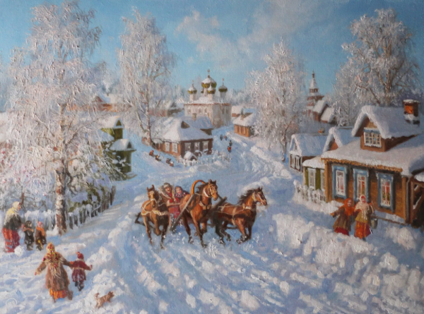 Художник Владимир Жданов зима