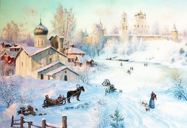 Художник Владимир Жданов зима