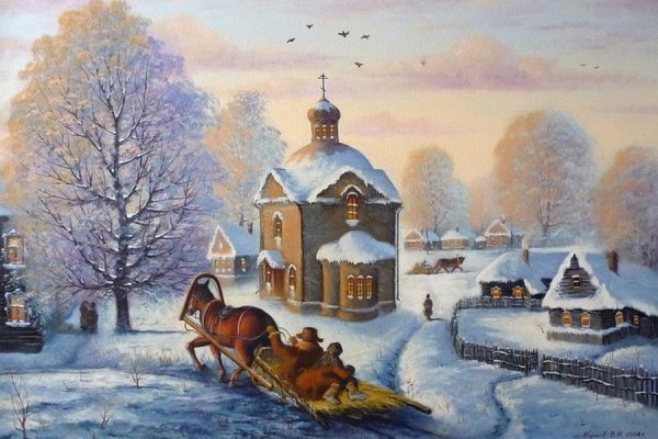 Художник Владимир Марков зима