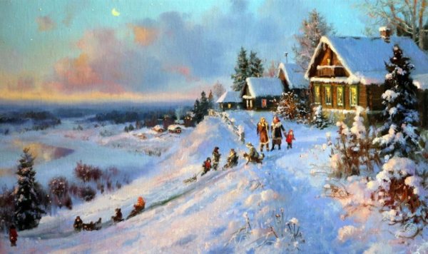 Жданов Владимир Юрьевич зимний пейзаж.