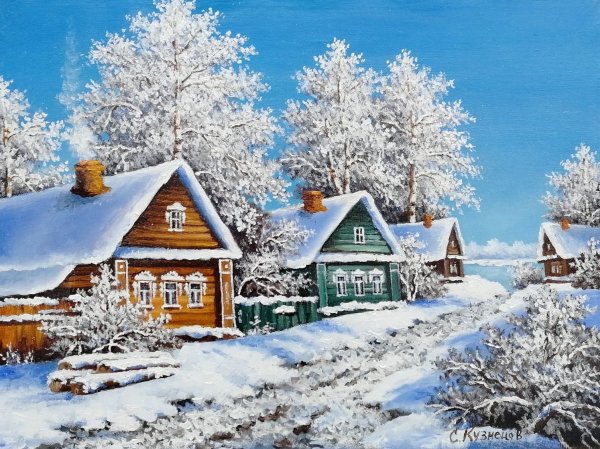 Зима в деревне