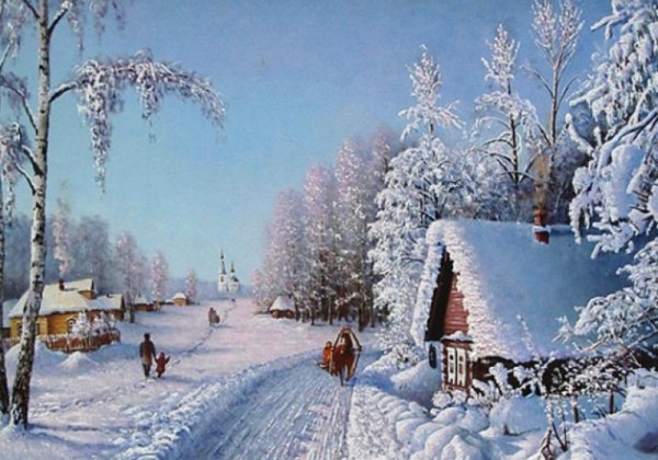 Владимир Жданов зимние картины