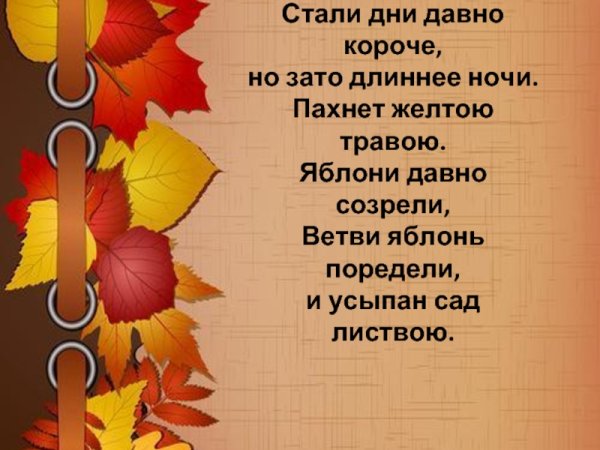 Стали дни давно короче