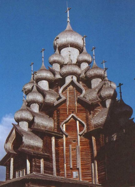 Деревянные зодчество Руси Преображенская Церковь Кижи