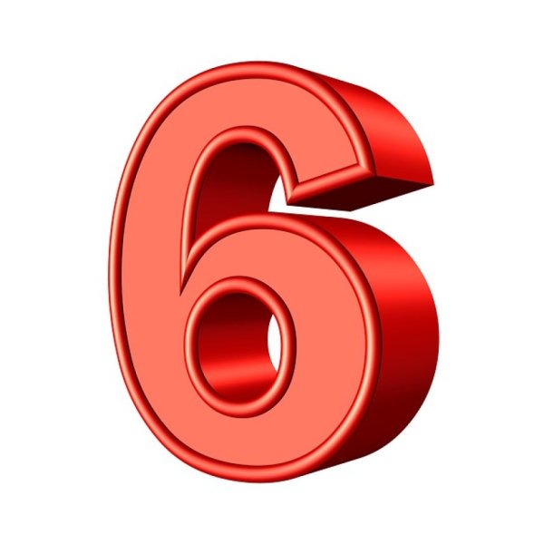 Красивая цифра 6