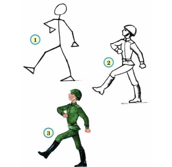 Строевая подготовка карикатура