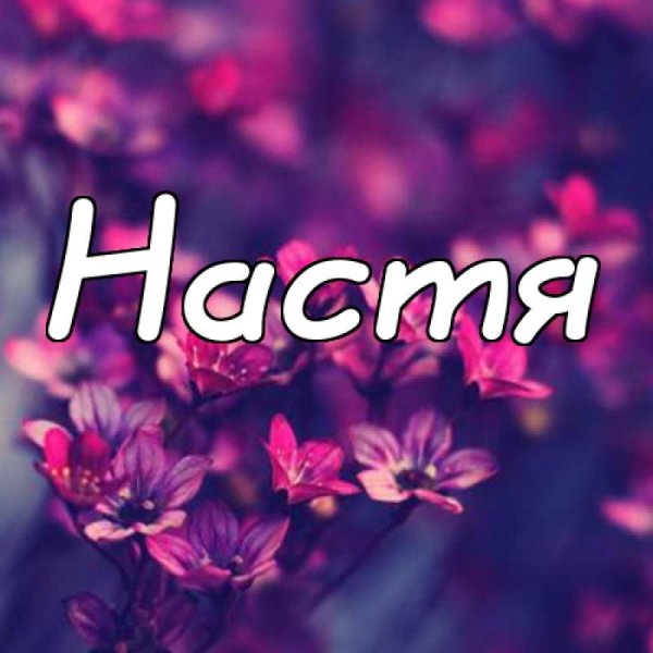Настя надпись
