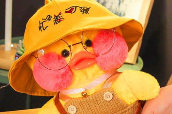 Утенок в очках мягкая игрушка