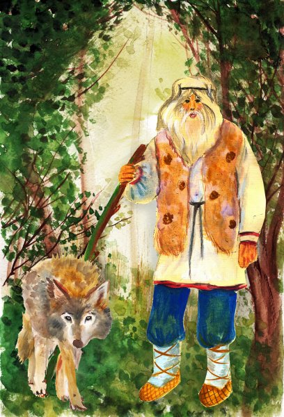Лесной дед рисунок