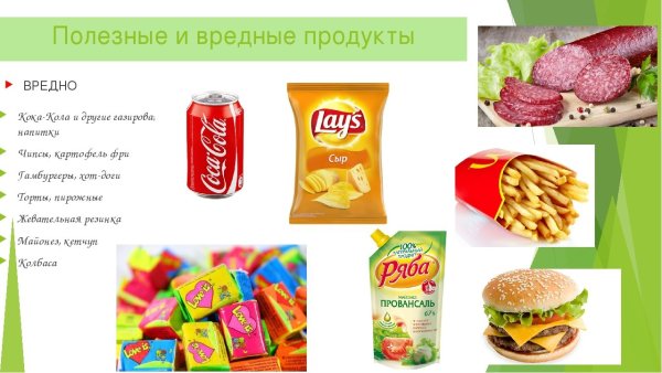 Полезные и вредные продук