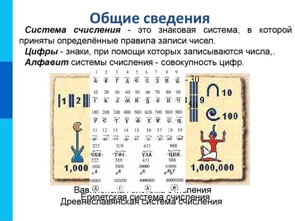 Система знаковая система в которой приняты правила записи чисел