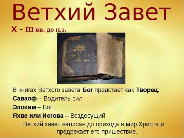 Ветхий Завет презентация
