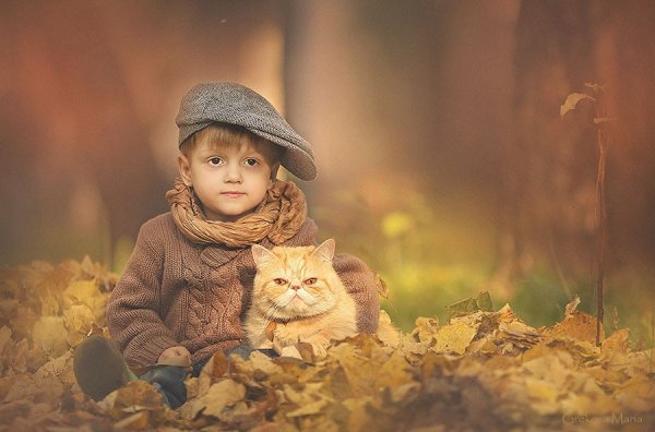 Осенняя фотосессия для мальчика