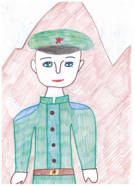 Рисование мой папа солдат