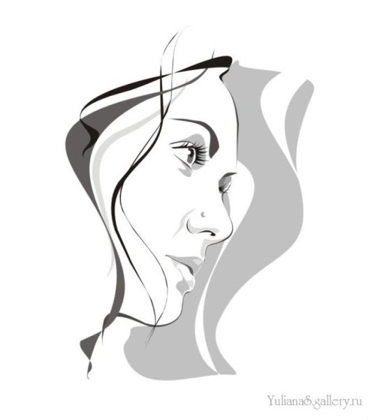 Графический портрет девушки
