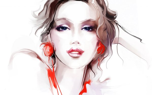 Красивая женщина рисунок
